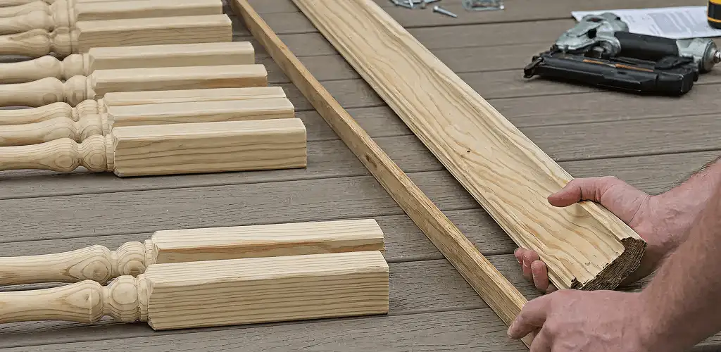 Handrail installation materials and wood components for stair rail work in Honolulu, HI